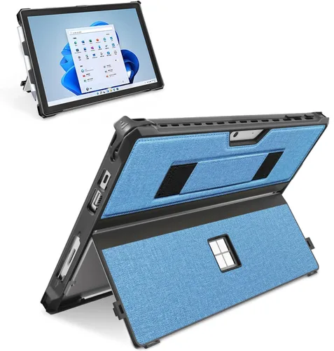 Miniatura 15 de Funda protectora resistente para Microsoft Surface Pro 7+/7/6/5/4/LTE de 12.3", con soporte para lápiz capacitivo y correa de mano, compatible