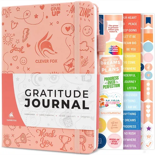 Miniatura 9 de Clever Fox Diario de gratitud grande – Diario de felicidad, positividad y afirmación – Cuaderno diario inspirador, 3 meses, 8.3 x 11 pulgadas