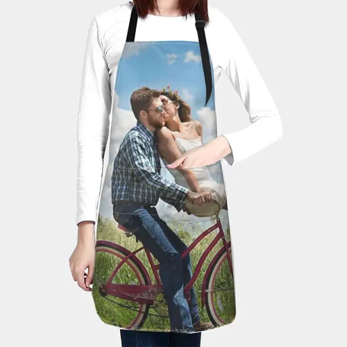 Miniatura 2 de Delantales personalizados para mujer con bolsillos, delantal personalizado, diseño de tu propio texto, foto, logotipo, delantal de cocina ajustable