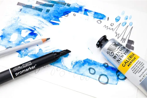Miniatura 5 de Winsor & Newton Bloc de medios mixtos profesional, 9" x 12", 30 hojas, 250gsm, blanco