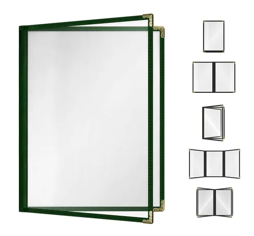 Miniatura 57 de Goodsmart - Fundas para menú de restaurante, paquete de 25 unidades, color negro, 2 vistas, soportes para menú de carga superior, cubiertas