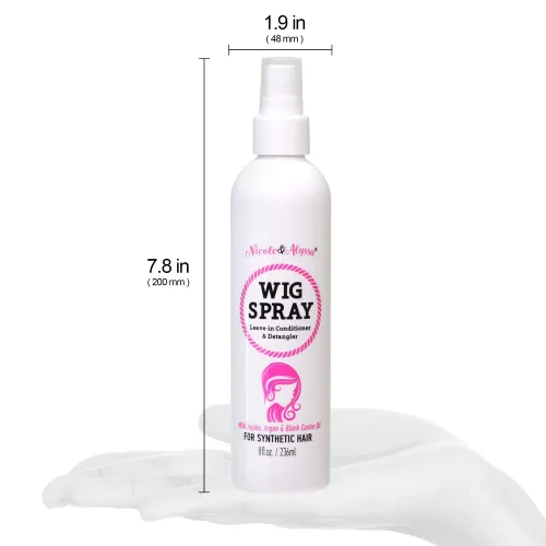 Miniatura 3 de Nicole & Alyssa - Spray de peluca para cabello sintético 8oz - Acondicionador sin enjuague, desenredante, hidratante