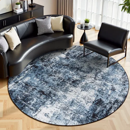 Miniatura 75 de Rugflix Alfombras de área de 8 x 10 pies para sala de estar, alfombra grande lavable, resistente a las manchas, pelo bajo, alfombra oscura moderna