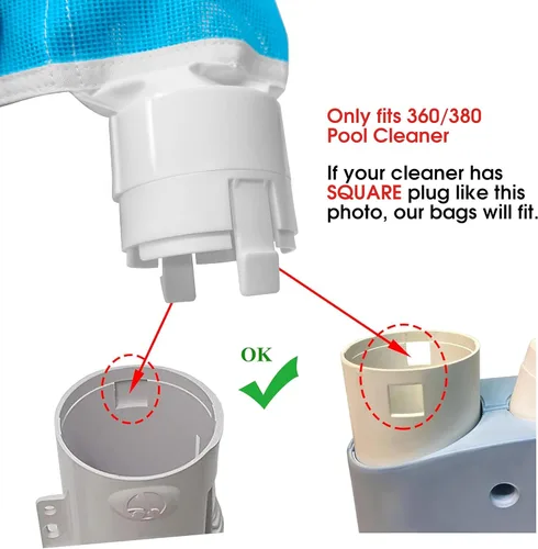 Miniatura 2 de 360 bolsas de hojas para limpiar piscinas con cremallera de mayor capacidad 9-100-1012 - Red de repuesto compatible con Zodiac Polaris 360 380
