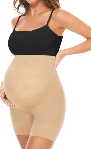 Fajas moldeadoras de maternidad sin costuras para vestidossobre el vientre medio muslo para embarazo, debajo del vestido
