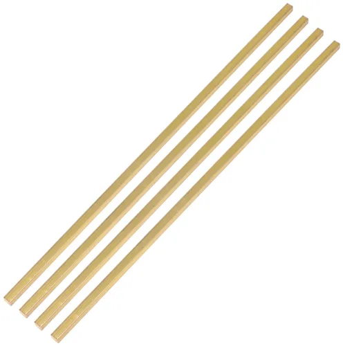 4 piezas 1/4 "x 1/4" C360 barra cuadrada de latón 12" largo sólido 0.23" plano stock