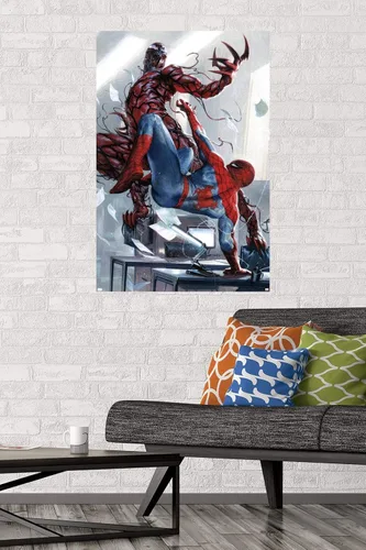 Miniatura 2 de Trends International Marvel Comics Carnage - Póster de pared de batalla con Spider-Man, 22.375 x 34 pulgadas, versión premium sin marco