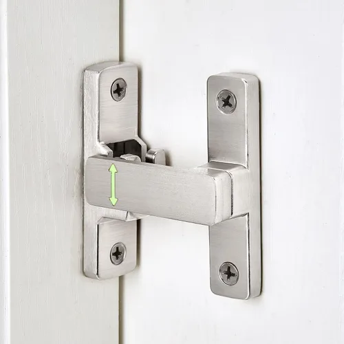 Miniatura 4 de Cerradura plateada para puerta de granero de 90/180 grados, pestillo de aleación de zinc premium - Pestillos de compuerta abatible, para armarios