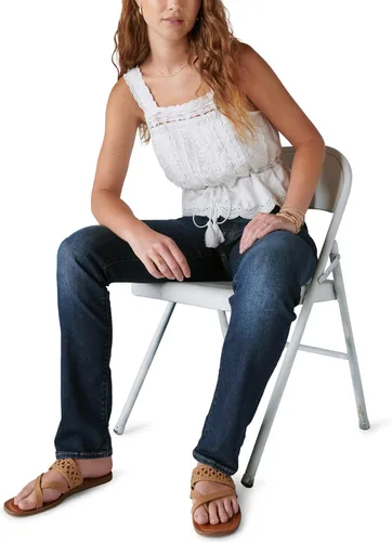 Miniatura 6 de Lucky Brand Sweet Straight de talle medio en Olancha Destructed
