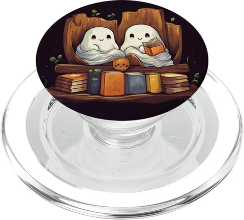 Libros de lectura de fantasmas, diseño de Halloween, para adolescentes, niñas, mujeres, PopSockets MagSafe PopGrip para iPhone