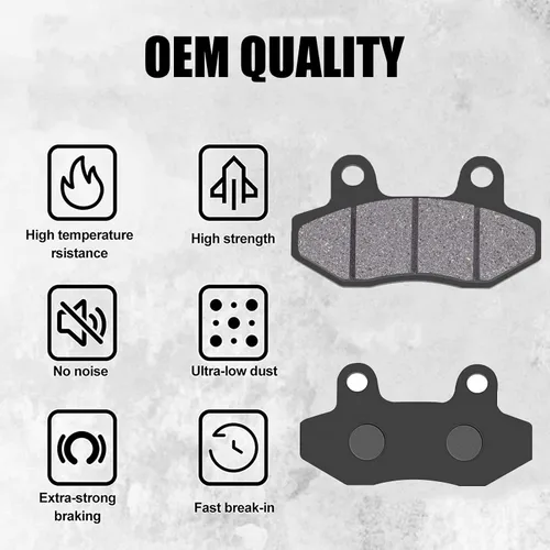 Miniatura 6 de Juego de 2 pares de pastillas de freno para 150cc 200cc 250cc ATV Dirt Bike Pit Bike Go Kart, Yerf-Dog Spiderbox 150cc GX150 go kart Gy6 49cc 50cc