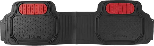 Miniatura 7 de FH Group Alfombrillas de piso para automóvil - Alfombrillas de goma resistentes para autos, juego completo universal, alfombrillas automotrices Rojo