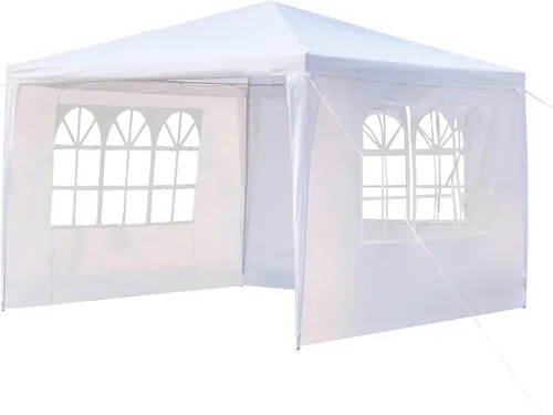 Miniatura 12 de Tienda de campaña instantánea de 10 x 10 pies para fiestas, carpa para exteriores, refugio impermeable y portátil con tela de polietileno, tubos
