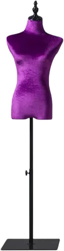 Miniatura 21 de Female Mannequin Torso with 140-185 Cm Adjustable Height Stand, Shoulders 39 Cm /Bust 86 Cm / Waist 64 Cm / Hip 84 Cm(Brown,with arms)