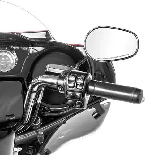 Miniatura 3 de Mofun 8mm Espejos Negros Espejos Cónicos Traseros Compatibles con Harley Softail Dyna Road King Street Glide Electra Road Glide Sportster 1982-2025