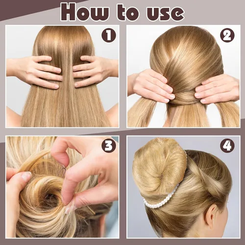 Miniatura 5 de Kit de 368 piezas de accesorios para el cabello de baile, pasadores de pelo marrones para mujeres, bandas de goma, pinzas para el cabello, redes