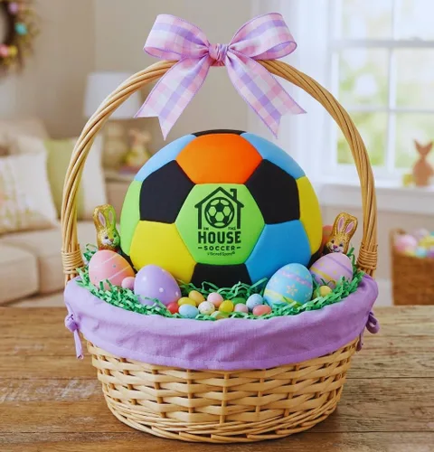 Miniatura 2 de in The House - Balón de fútbol acolchado tamaño 4 para niñas (mayores de 3 años), niños (mayores de 3 años) y adultos, lleva la práctica de fútbol a