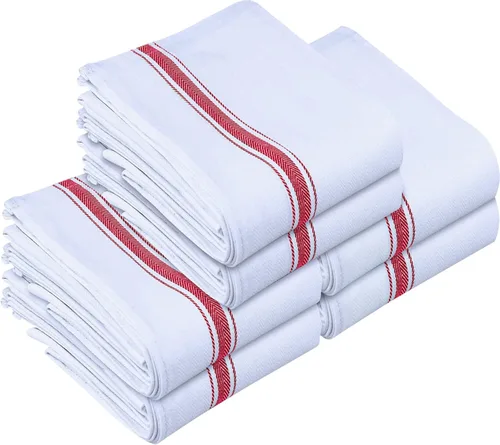 Miniatura 8 de Utopia Towels Juego de 12 paños negros de 15 x 25 pulgadas, 100% algodón hilado en anillo, altamente absorbentes y reutilizables, juego de barra