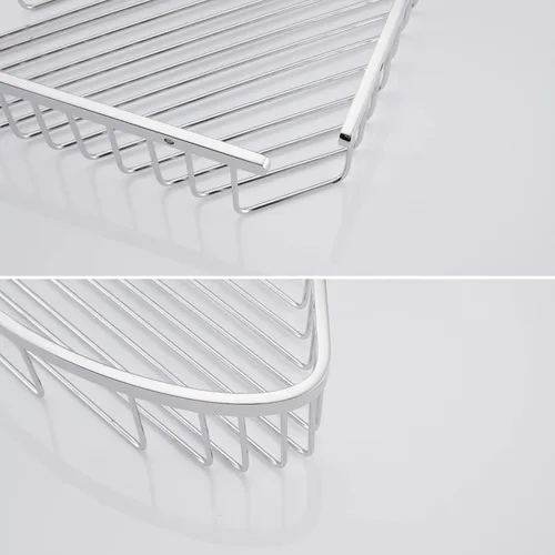 Miniatura 4 de Estante esquinero para ducha de baño, diseño hueco en las esquinas, organizador de estante de acero inoxidable ultra resistente a prueba de óxido