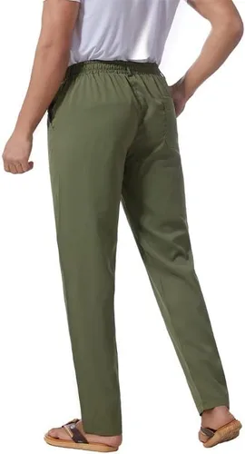 Miniatura 35 de Pantalones casuales de lino de algodón para hombre, pantalones sueltos de playa, pantalones largos de yoga ligeros
