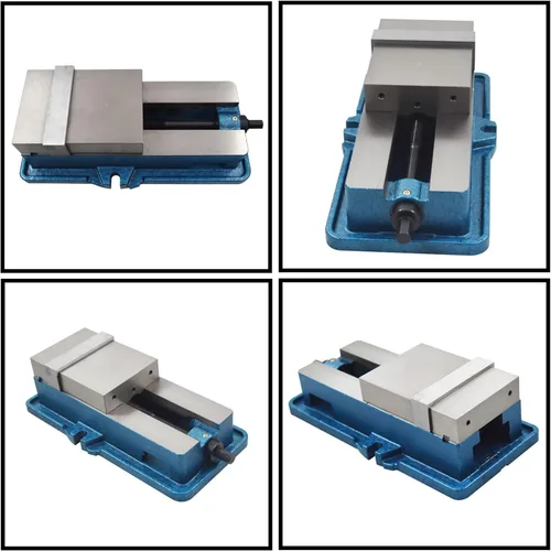Miniatura 2 de Alicates de mandíbula plana fija en ángulo de 3 x 2.95 pulgadas sin tornillo base adecuado para fresadoras de precisión, máquinas de perforación