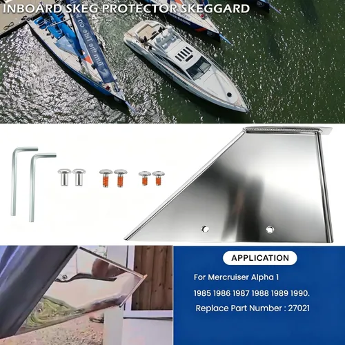 Miniatura 2 de 27021 Barco Skeg - Protector de reparación de seguridad para Mercruiser Alpha 1 1985-1990 Stern Drive Marine - Equipo de reparación de acero