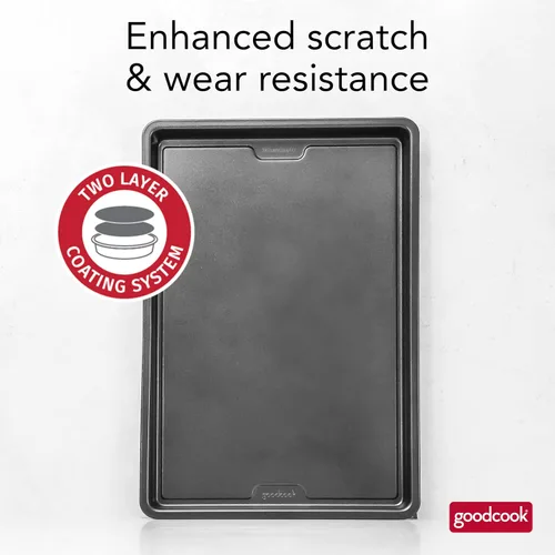 Miniatura 3 de GoodCook PRO - Bandeja grande para hornear, antiadherente, resistente a la deformación y a los arañazos, apta para lavavajillas, construcción