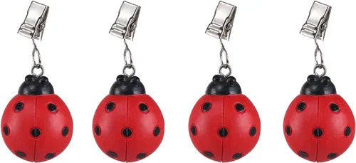 Miniatura 36 de TwoFish Home - Juego de 4 manteles de resina con diseño de flores amarillas para manteles y pesos, clips para manteles (flores de sol amarillas)