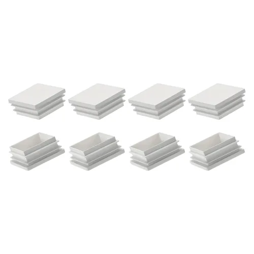 Miniatura 6 de METALLIXITY Tapas cuadradas para postes (1.97 x 1.97 pulgadas), 8 unidades, tapón de extremo de tubo de plástico, para decoración de muebles