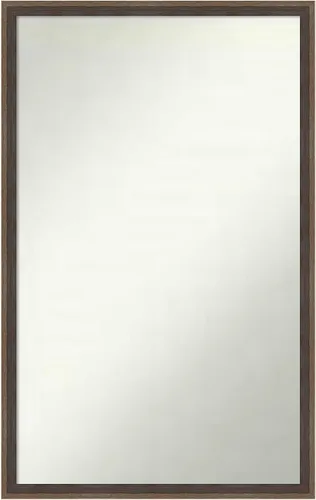 Miniatura 6 de Amanti Art Brown Bathroom Mirror for Over Sink, 23x41 Custom Made Hardwood Wedge Mocha Rectangle Vanity Mirror, Large Modern Wood Frame, Hangs