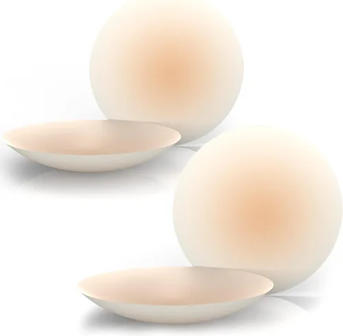 Miniatura 3 de Go Nipless Tapones de silicona autoadhesivos para pezones, tamaño A-DD para mujer, 2 pares, color piel, Desnudo