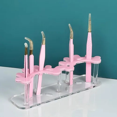 Miniatura 5 de Tweezers Stand Holder Eyelash Storage Rack Display Acrylic Shelf Eyelash Storage Rack Display