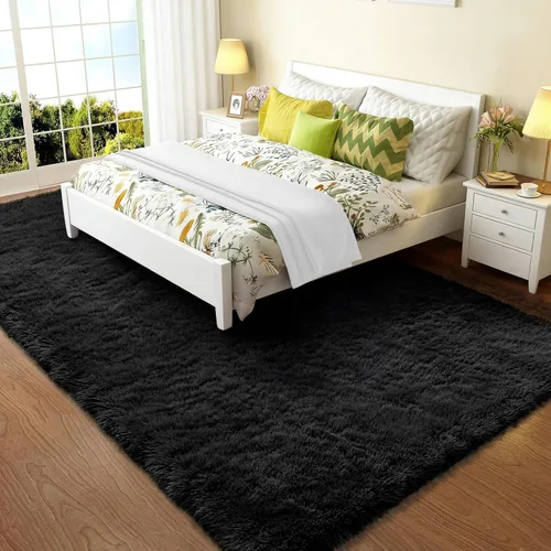 Miniatura 8 de Poboton Alfombras de área lavables a máquina de 8 x 10 pies para sala de estar, dormitorio, alfombra suave y esponjosa, alfombra de suelo