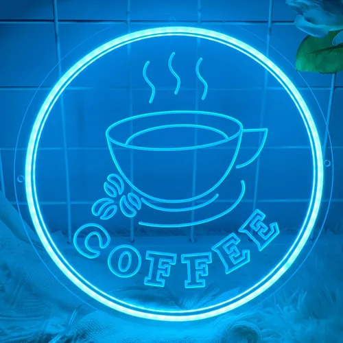 Letrero de neón LED de café Letrero de barra de café con atenuación Letrero de café para restaurante, cafetería, bar de cerveza, tienda de