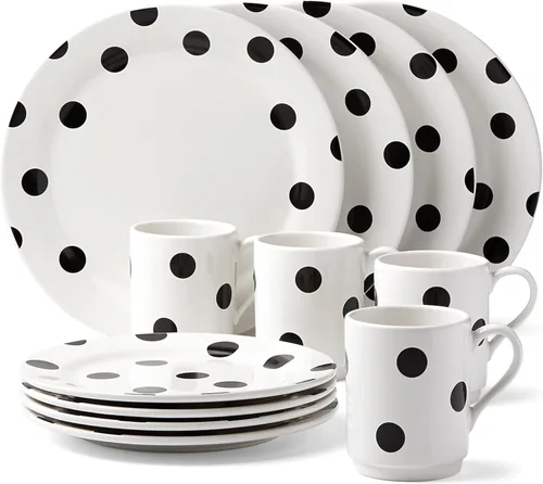 Miniatura 5 de kate spade new york Deco Dot - Juego rectangular de almacenamiento de alimentos (2 piezas)