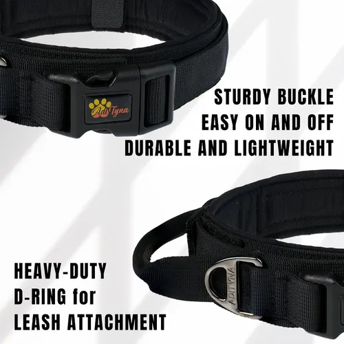 Miniatura 4 de Collar de perro táctico militar K9 – Ajustable con asa – Para entrenamiento y servicio, para pastor alemán