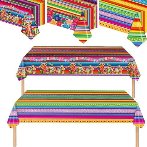 Miniatura 11 de Qpout Paquete de 3 decoraciones de fiesta de cumpleaños con diseño de helado "I was 6 Now I'm 7", mantel de plástico desechable de cumpleaños 6-7