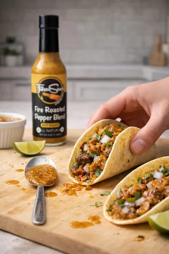 Miniatura 7 de Fresco Sauce - Paquete de 2 Salsa picante Bundel - Mezcla de pimienta asada al fuego - Jalapeño - Pimientos serranos - Jugo de limón - Ajo cítrico