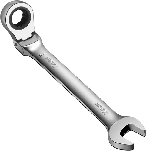 Miniatura 20 de WISEUP - Llave de trinquete CR-V forjada, llave de trinquete de cabeza flexible de 10 mm, llave de diseño industrial de doble uso, herramientas