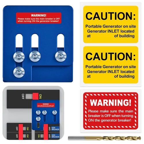 Miniatura 9 de LATING Generador de enclavamiento para Square D QO o Homeline paneles de 150 o 200 amperios con 1 3/8 pulgadas de espaciamiento, plata
