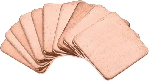 Miniatura 8 de uxcell Disipador térmico de cobre térmico de chipset IC plano para CPU GPU 0.591 x 0.591 x 0.047 in 10pcs