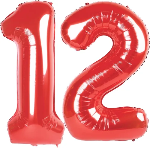 Miniatura 348 de Globos de números de 5 globos de 40 pulgadas, decoraciones de cumpleaños azules para niños y niñas, globos de números azul marino grandes