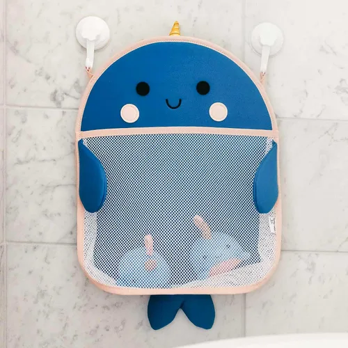 Miniatura 12 de Copper Pearl Oceana - Organizador de juguetes de baño con ventosas de malla extra grande para bañera, red de almacenamiento de juguetes de baño