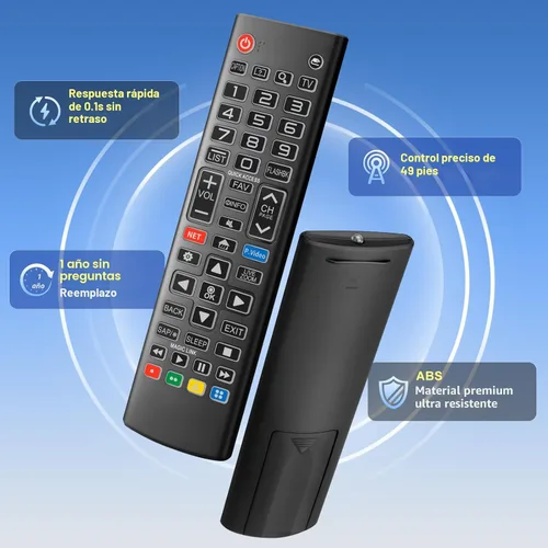 Miniatura 6 de Control remoto retroiluminado para LG Smart TV, reemplazo universal para todos los controles remotos LG TV para un fácil uso nocturno.