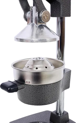 Miniatura 8 de Exprimidor comercial de cítricos de hierro fundido, prensa manual extra grande de jugo de naranja, exprimidor de mano resistente para uso en Gris