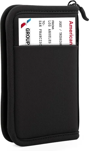 Miniatura 8 de Cartera de pasaporte para la familia con RFID, organizador de documentos de viaje, impermeable para mujeres, billetera de pasaporte portátil