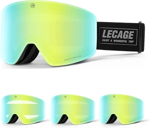 Miniatura 12 de OTG - Gafas de esquí fotocromáticas sin marco, adaptables a la luz, antiniebla, protección UV, para snowboard y nieve, para hombres y mujeres