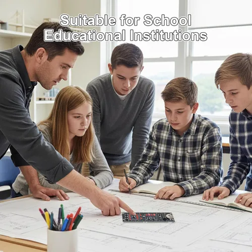 Miniatura 6 de Kit de soldadura de regla de circuito lógico digital para bricolaje, contador binario (0-15) y circuitos flip-flop con LED interactivos, kit