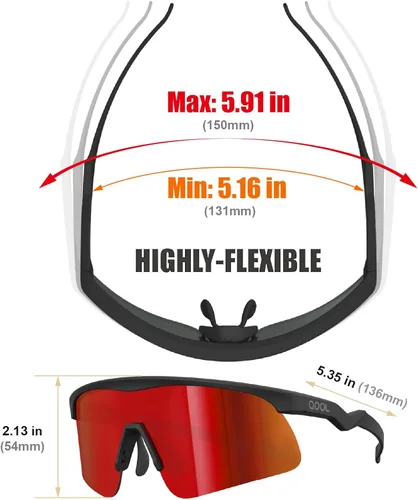 Miniatura 4 de Living out your qool time QOOLTIME Z87 - Gafas de sol deportivas para ciclismo, hombres, mujeres, jóvenes, pickleball para correr, béisbol