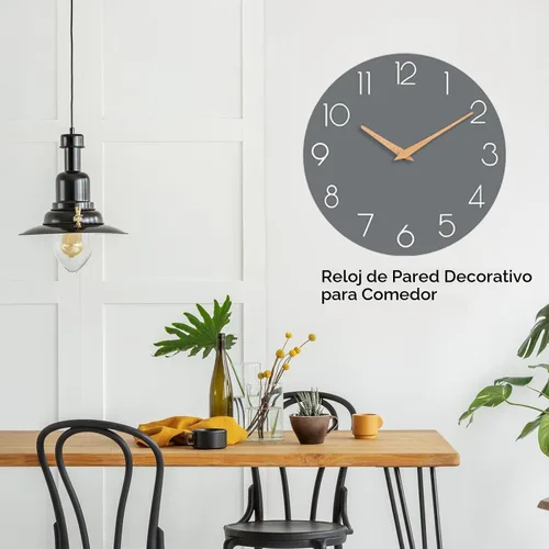 Miniatura 7 de cicininc Reloj de pared gris silencioso sin tictac, relojes de pared decorativos a pilas para dormitorio, cocina, hogar, oficina, escuela, hotel
